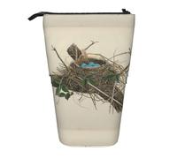 HKHLHLH Birds Nest Pencil Case Standing Pen Holder Telescopic Pouch Pop Up Cosmetics Bag,for Girls Boys Students