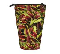 HKHLHLH Carnivorous Plant Pencil Case Standing Pen Holder Telescopic Pouch Pop Up Cosmetics Bag,for Girls Boys Students