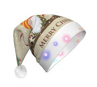 HKHLHLH Christmas Gnomes Light Up Christmas Hat, Santa Hat With Led Lights, Flashing Christmas Hats With 3 Modes, Santa Hats For Adult