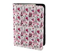 HKHLHLH Cityscape Paris Eiffel Tower France Printing 5.5 Inch Passport Holder Case with Document Credit Card Organizer for Travel