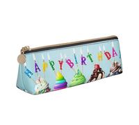 HKHLHLH Colorful Happy Birthday Cupcakes Boys Girls Pencil Case for Kids,Multi-Function Pencils Pouch Pen Box for School Work Travel