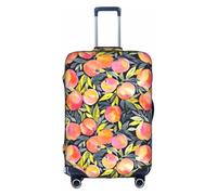 HKHLHLH Colorful Peach Printing Elastic Suitcase Cover with Print Side Invisible Zippers Protects Luggage from Dust Scratches