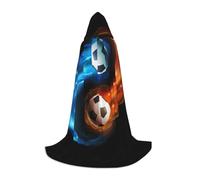 HKHLHLH Cool Soccer Ball Witch Vampire Wizard Costume Hooded Cape For Teens Masquerade Ball Halloween Party Cosplay