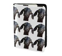 HKHLHLH Cute Black Goat Animal Printing 5.5 Inch Passport Holder Case with Document Credit Card Organizer for Travel