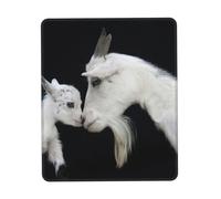 HKHLHLH Cute Goat Baby With Mother Mouse Pad With Stitched Edge, Computer Mouse Mat With Non-Slip Rubber Base, Mouse Pads For Laptop