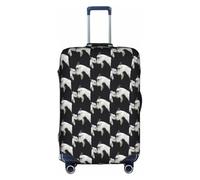 HKHLHLH Cute Goat Baby with Mother Printing Elastic Suitcase Cover with Print Side Invisible Zippers Protects Luggage from Dust Scratches