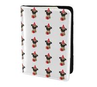 HKHLHLH Cute Happy Birthday Pug Puppy Printing 5.5 Inch Passport Holder Case with Document Credit Card Organizer for Travel