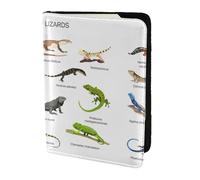 HKHLHLH Different Types of Lizard Printing 5.5 Inch Passport Holder Case with Document Credit Card Organizer for Travel
