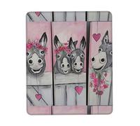 HKHLHLH Donkey And Flower Mouse Pad With Stitched Edge, Computer Mouse Mat With Non-Slip Rubber Base, Mouse Pads For Laptop