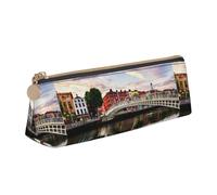 HKHLHLH Dublin Ireland Ha Penny Bridge River Boys Girls Pencil Case for Kids,Multi-Function Pencils Pouch Pen Box for School Work Travel