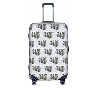 HKHLHLH Emperor Penguin Printing Elastic Suitcase Cover with Print Side Invisible Zippers Protects Luggage from Dust Scratches