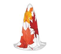 HKHLHLH Fall Leaf Witch Vampire Wizard Costume Hooded Cape For Teens Masquerade Ball Halloween Party Cosplay