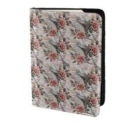 HKHLHLH Flower Paris Eiffel Tower Printing 5.5 Inch Passport Holder Case with Document Credit Card Organizer for Travel