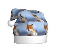 HKHLHLH Fox Printing Christmas Hat Great For New Year Annual Ceremonies Festive Gatherings Party Caps Accessory