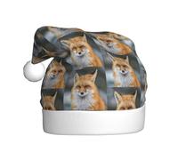 HKHLHLH Fox Printing Christmas Hat Great For New Year Annual Ceremonies Festive Gatherings Party Caps Accessory