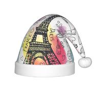 HKHLHLH French Paris Tour Eiffel Tower Singing Santa Hat, Christmas Hat For Stage Performances And School Events, Birthday Hat Xmas Hat