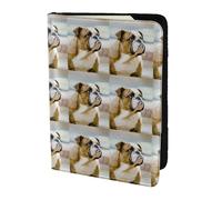 HKHLHLH Funny English Bulldog Printing 5.5 Inch Passport Holder Case with Document Credit Card Organizer for Travel