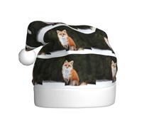 HKHLHLH Funny Fox Printing Christmas Hat Great For New Year Annual Ceremonies Festive Gatherings Party Caps Accessory