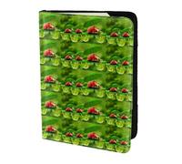 HKHLHLH Funny Ladybug Holding Umbrellas Printing 5.5 Inch Passport Holder Case with Document Credit Card Organizer for Travel