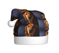 HKHLHLH Golden Retriever1 Printing Christmas Hat Great For New Year Annual Ceremonies Festive Gatherings Party Caps Accessory