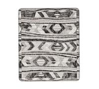 HKHLHLH Grey Tribal Mouse Pad With Stitched Edge, Computer Mouse Mat With Non-Slip Rubber Base, Mouse Pads For Laptop