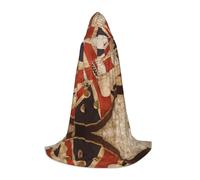 HKHLHLH Guitar British Flag Witch Vampire Wizard Costume Hooded Cape For Teens Masquerade Ball Halloween Party Cosplay