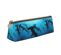 HKHLHLH Hammerhead Sharks Boys Girls Pencil Case for Kids,Multi-Function Pencils Pouch Pen Box for School Work Travel