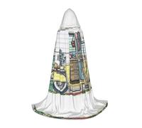 HKHLHLH Happy Campers Witch Vampire Wizard Costume Hooded Cape For Teens Masquerade Ball Halloween Party Cosplay