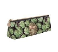 HKHLHLH Hedgehogs Cactus Boys Girls Pencil Case for Kids,Multi-Function Pencils Pouch Pen Box for School Work Travel