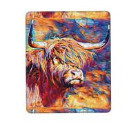 HKHLHLH Highland Cow Mouse Pad With Stitched Edge, Computer Mouse Mat With Non-Slip Rubber Base, Mouse Pads For Laptop