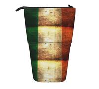 HKHLHLH Irish Flag Pencil Case Standing Pen Holder Telescopic Pouch Pop Up Cosmetics Bag,for Girls Boys Students