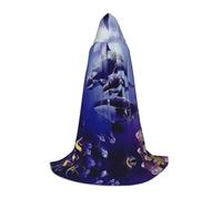 HKHLHLH Killer Whale Witch Vampire Wizard Costume Hooded Cape For Teens Masquerade Ball Halloween Party Cosplay
