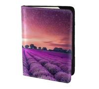 HKHLHLH Lavender Fields Printing 5.5 Inch Passport Holder Case with Document Credit Card Organizer for Travel