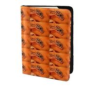 HKHLHLH Leopard Little Gecko Printing 5.5 Inch Passport Holder Case with Document Credit Card Organizer for Travel