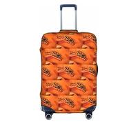 HKHLHLH Leopard Little Gecko Printing Elastic Suitcase Cover with Print Side Invisible Zippers Protects Luggage from Dust Scratches