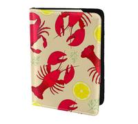 HKHLHLH Lobster and Crab Printing 5.5 Inch Passport Holder Case with Document Credit Card Organizer for Travel