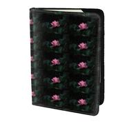 HKHLHLH Lotus Flower Printing 5.5 Inch Passport Holder Case with Document Credit Card Organizer for Travel