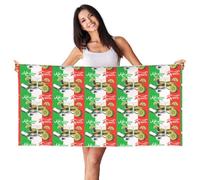 HKHLHLH Mexico Flag And Tequila Printing Lightweight Peach Skin Velvet Beach Towel Quick Dry Absorbent Towels For Pool Beach Accessories