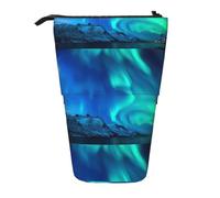 HKHLHLH Northern Lights1 Pencil Case Standing Pen Holder Telescopic Pouch Pop Up Cosmetics Bag,for Girls Boys Students