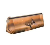 HKHLHLH Oil Painting Duck Boys Girls Pencil Case for Kids,Multi-Function Pencils Pouch Pen Box for School Work Travel