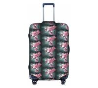 HKHLHLH Orchid Flower Butterfly Soft Fresh Spring Printing Elastic Suitcase Cover with Print Side Invisible Zippers Protects Luggage from Dust Scratches