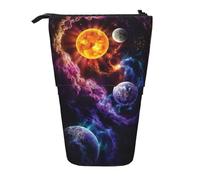 HKHLHLH Planet Pencil Case Standing Pen Holder Telescopic Pouch Pop Up Cosmetics Bag,for Girls Boys Students