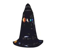 HKHLHLH Solar System Jupiter Saturn Witch Vampire Wizard Costume Hooded Cape For Teens Masquerade Ball Halloween Party Cosplay