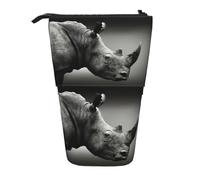 HKHLHLH South Africa Rhino Pencil Case Standing Pen Holder Telescopic Pouch Pop Up Cosmetics Bag,for Girls Boys Students