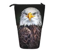 HKHLHLH White Head Eagle Pencil Case Standing Pen Holder Telescopic Pouch Pop Up Cosmetics Bag,for Girls Boys Students