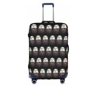 HKHLHLH White Head Eagle Printing Elastic Suitcase Cover with Print Side Invisible Zippers Protects Luggage from Dust Scratches