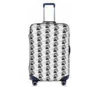 HKHLHLH Wildlife Lion Printing Elastic Suitcase Cover with Print Side Invisible Zippers Protects Luggage from Dust Scratches