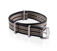 HKIDKK 20mm 19mm High Density Nylon Canvas Strap For Omega Seamaster 300 Speedmaster 007 AQUA TERRA 150 Wristband Titanium Steel Buckle Loop(19MM)