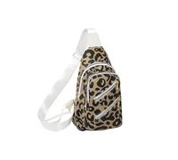 HKIDKK Chest Bag Fashion Chain Design Crossbody Bags Cheetah Vintage Women Single Shoulder Bags Vintage Chest Bags(White)