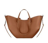 HKIDKK Elegant Classic Style Large Capacity Wing Bag Crossbody Handbag Retro European American Niche Bucket Armpit Tote Bag Fashion(Brown,53-10.5-32cm)